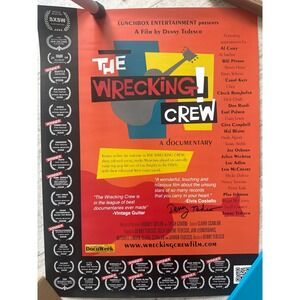 The Wrecking Crew Documentary Film Movie Promo Poster Denny Tedesco Signed